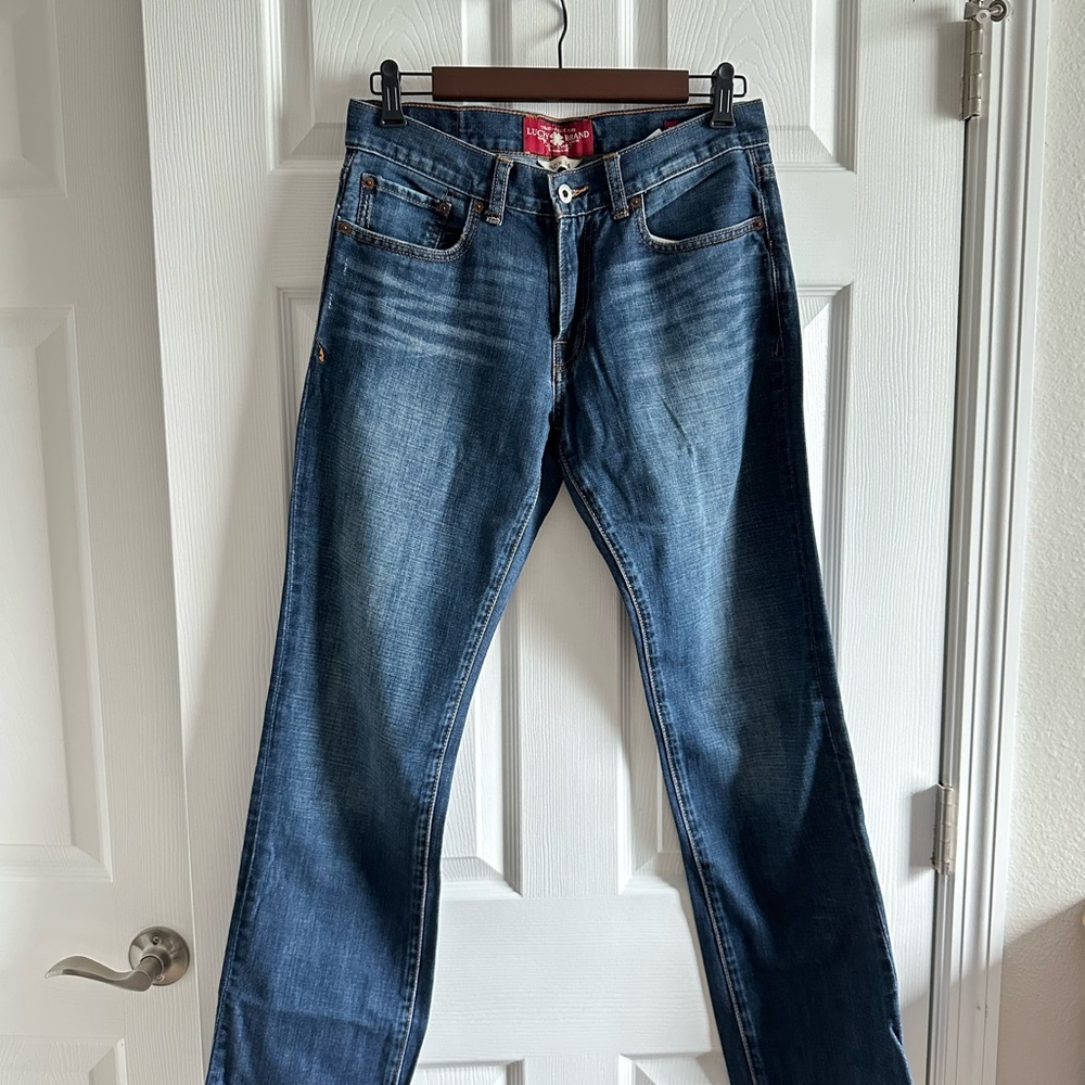 Lucky Brand Men's Dark Blue Straight Jeans